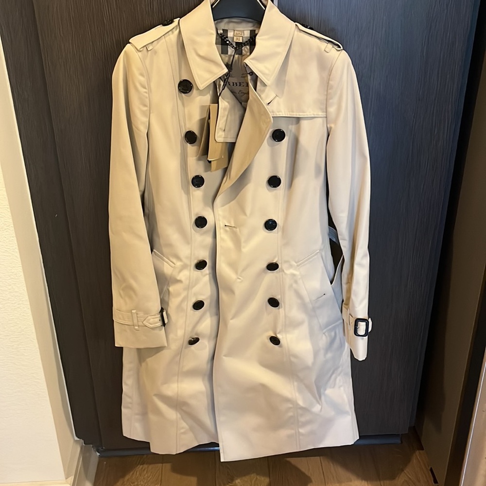 Burberry heritage Chelsea trench long stone US sz 6 - Picture 4 of 16